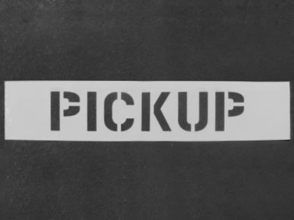 PICKUP Stencil with 12" Letters for Pavement Marking