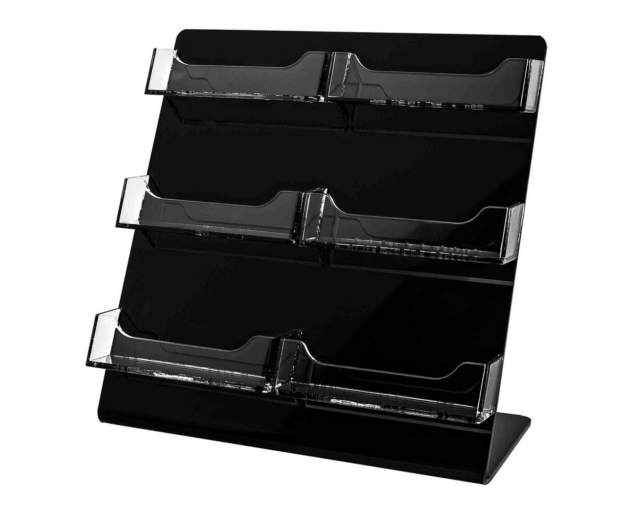 6 Pocket Business Gift Card Display with Slanted Back