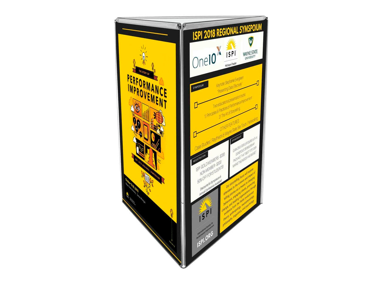 8.5"W x 11"H 3 Sided Sign Holder Table Tent Display