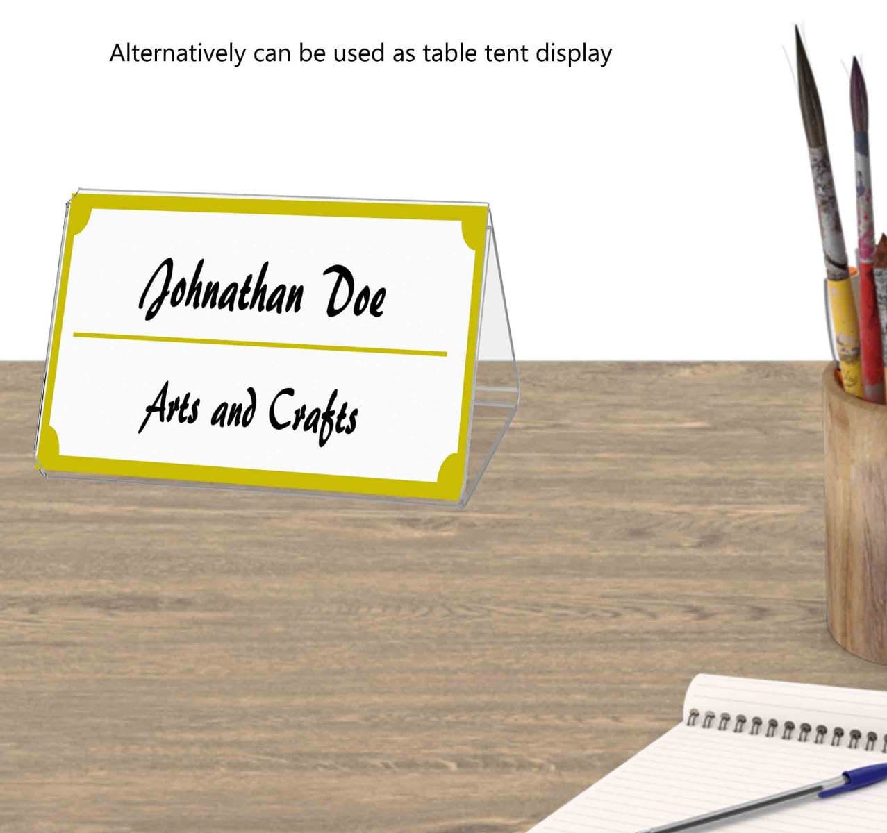 5"W x 7"H 3 Sided Sign Holder Table Tent Display