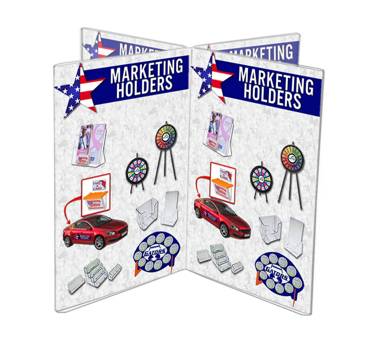 Tabletop Multi Panel Sign Display Stand