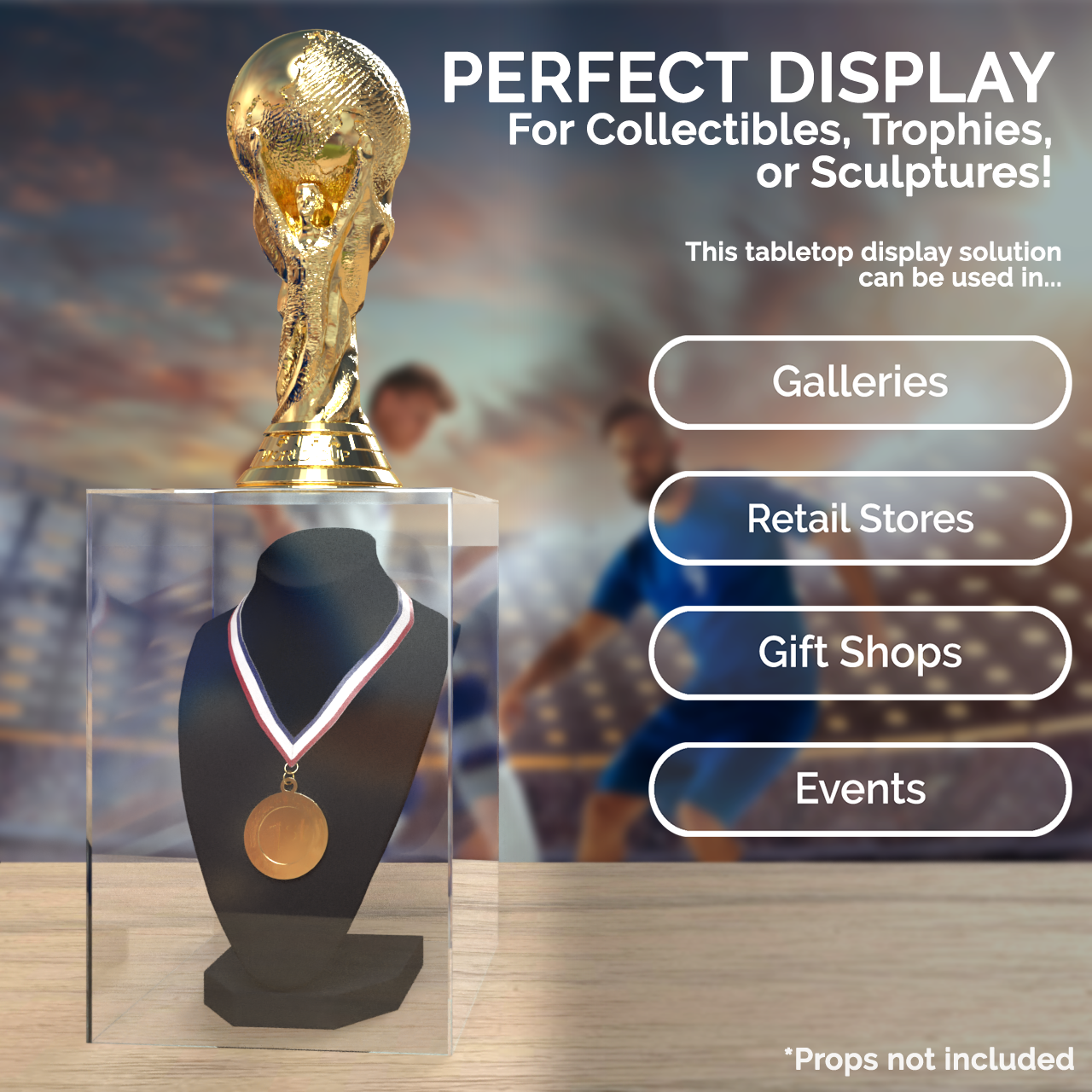 10" x 10" x 15" Tall Clear Acrylic Retail Display Box