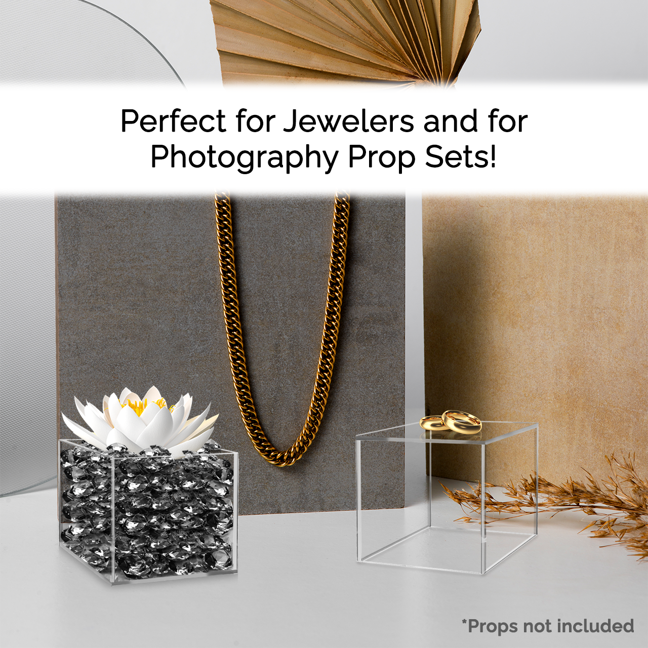 3" Square Acrylic Retail Jewelry Display Box