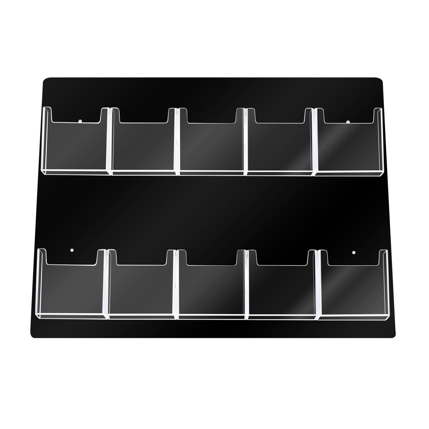 Lightweight Wall 10 Pocket Brochure Holder for 4"W Literature