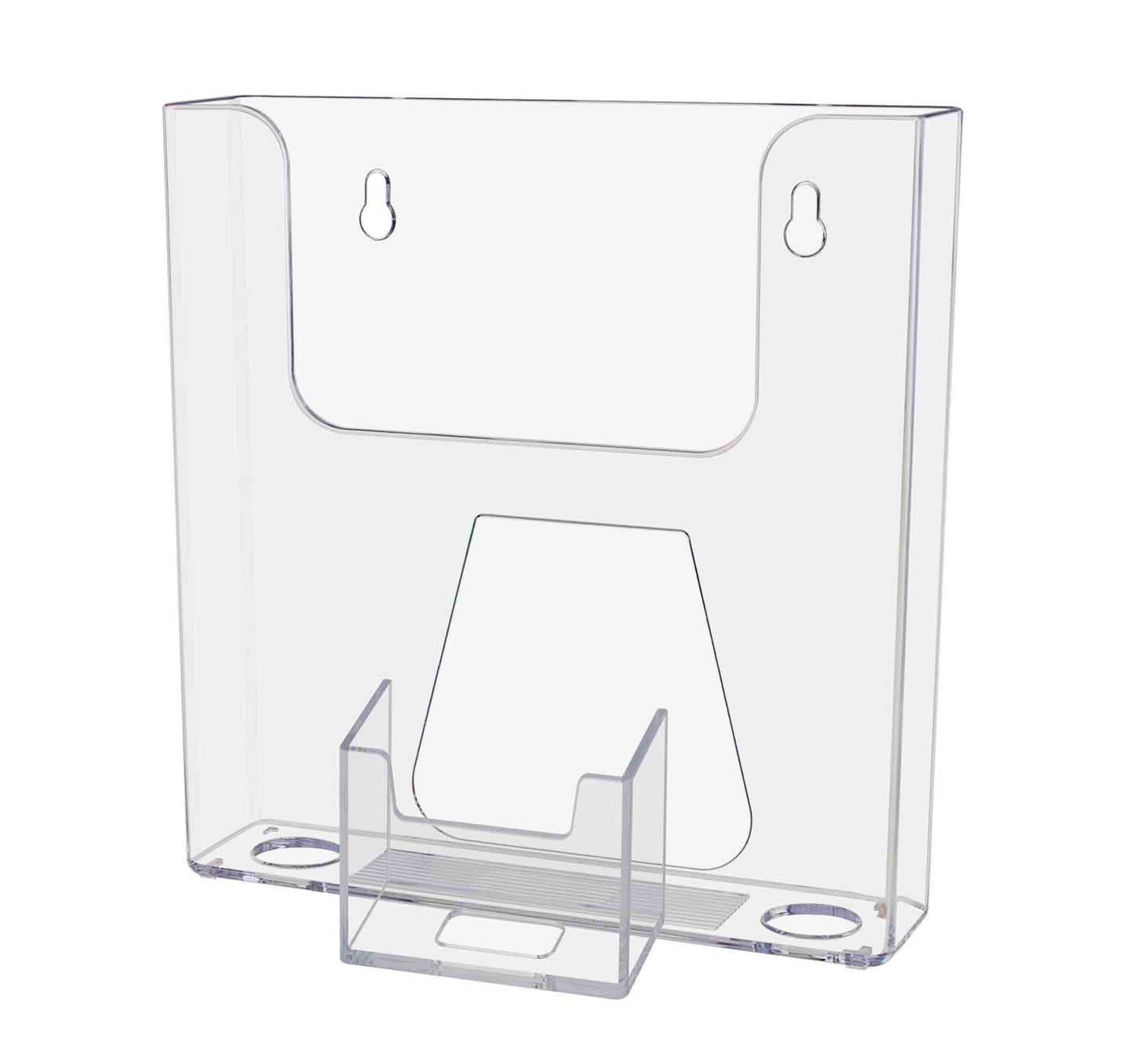 6.5"W Bifold Brochure Booklet Holder with Business Card Pocket