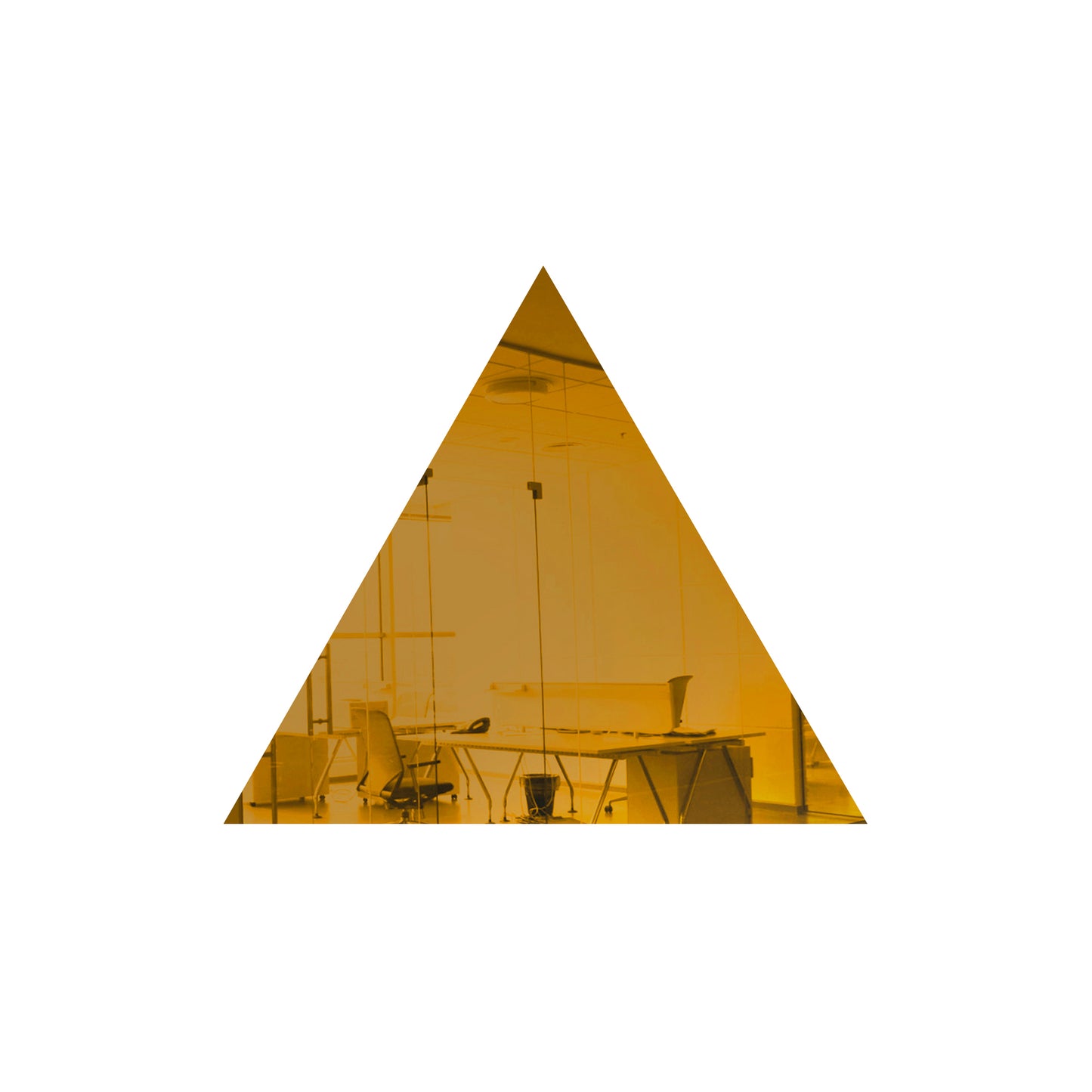 Yellow Triangle Shaped Mirror Acrylic Pieces for Arts and Crafts