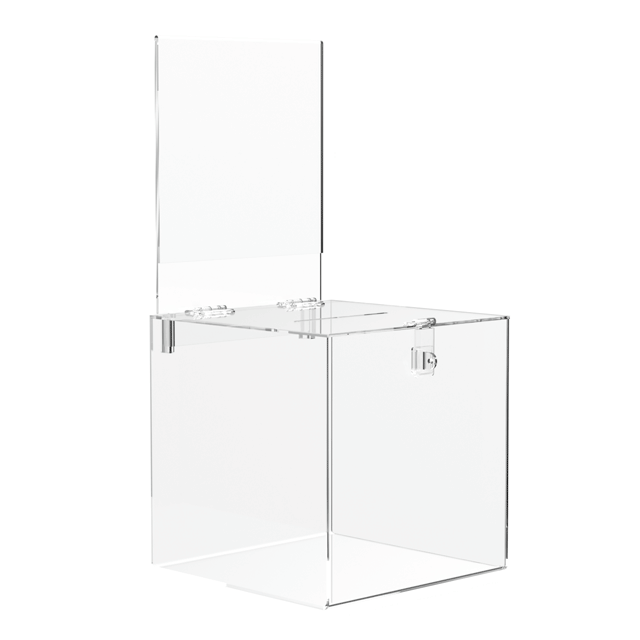 12"W Locking Ballot Box with Removable Header Door on Top