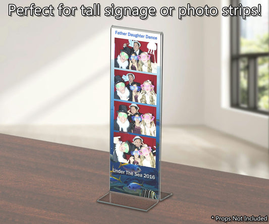 Perfect for tall signage or photo strips