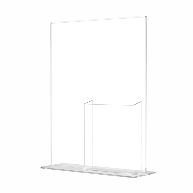 Sign Holder 8.5"W x 11"H with 4"W Trifold Brochure Pocket