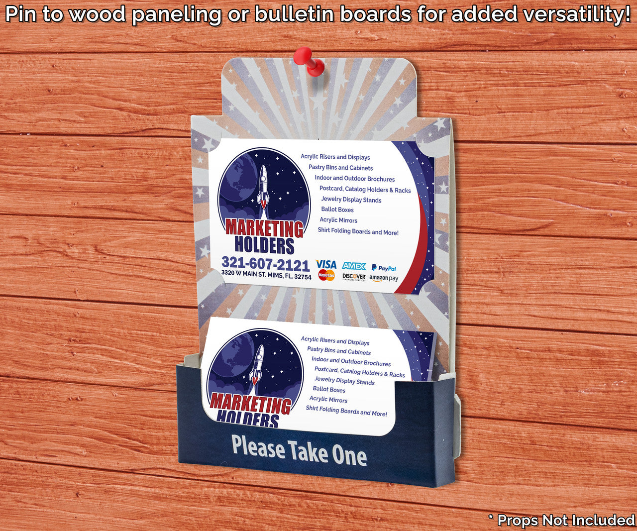 Bulletin Board Business Card Display for Event Pack of 10