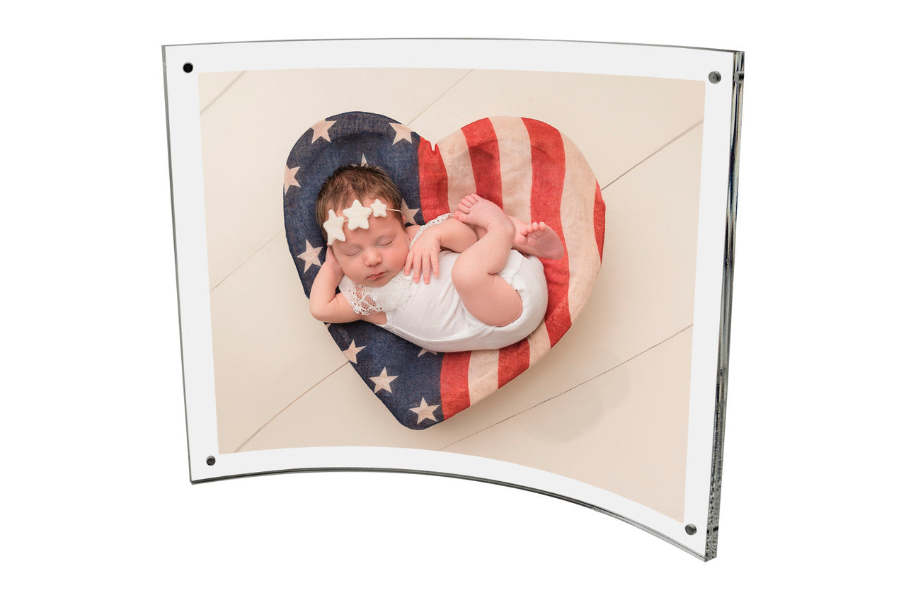 11"W x 8.5"H Curved Sign Photo Holder