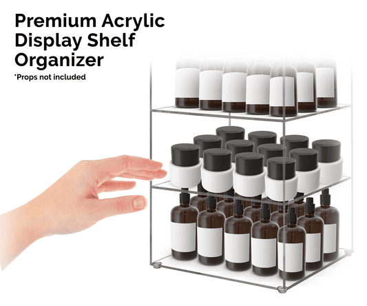 Retail Display Showcase 8"W x 16"H 3 Shelf Storage Cabinet