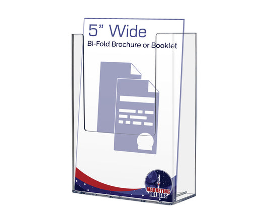 4.5"W Bifold Brochure Holder Wall or Countertop Display