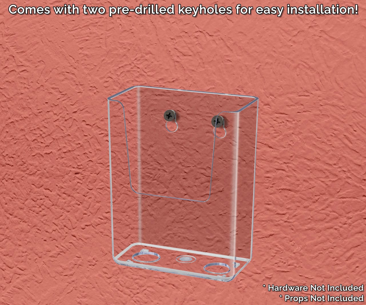 3.25"W Oversized Business Card Holder Wall or Countertop