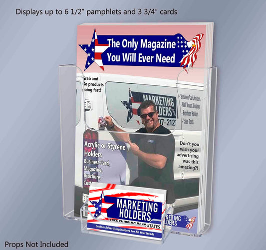 Suction Cup 6.5"W Bifold Holder with Card Slot Window Mount