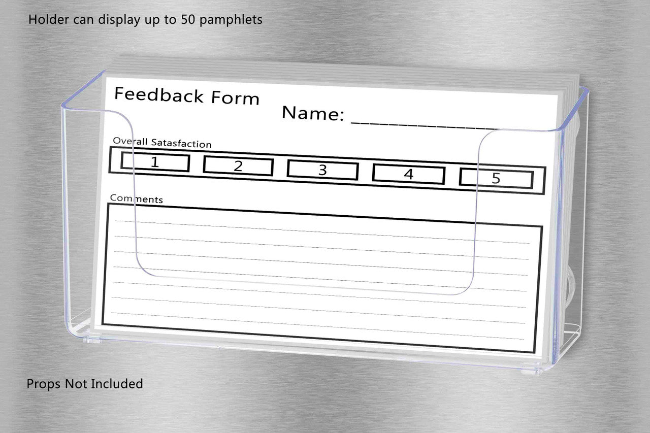 5"W Magnetic Postcard Holder Metal Mount Display