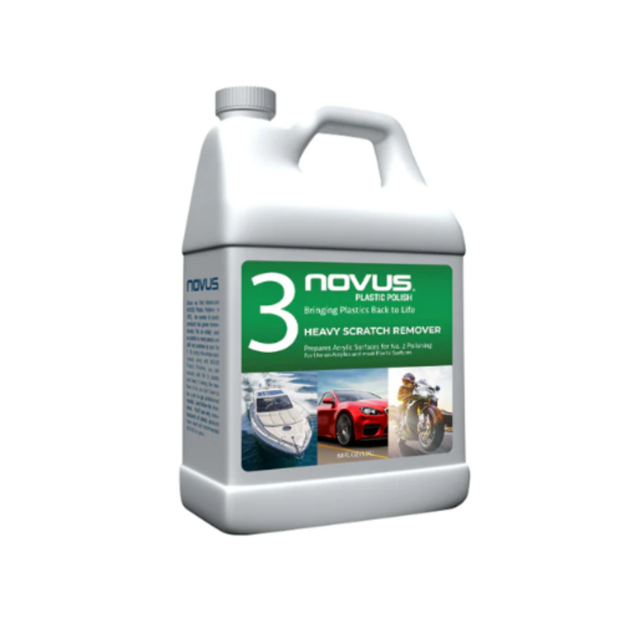 NOVUS 3: Heavy Scratch Remover 64 oz. Bottle of Plastic Polish