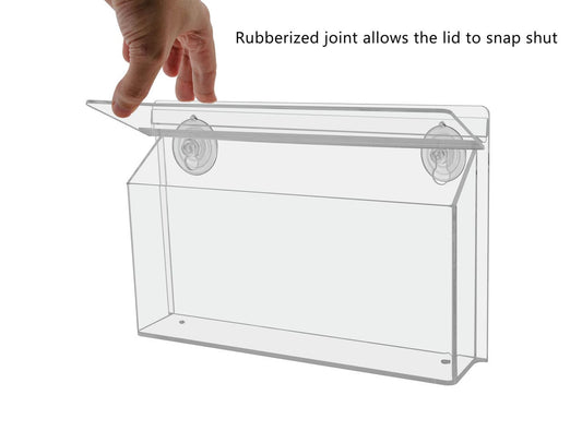 11"W x 4"H Suction Cup Outdoor Trifold Holder Window Mount