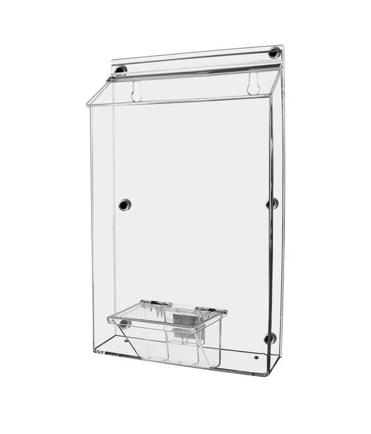 Magnetic 8.5"W x 11"H Outdoor Brochure Holder with Card Box