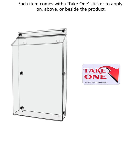 8.5"W x 11"H Magnetic Outdoor Brochure Holder Flyer Box with Lid
