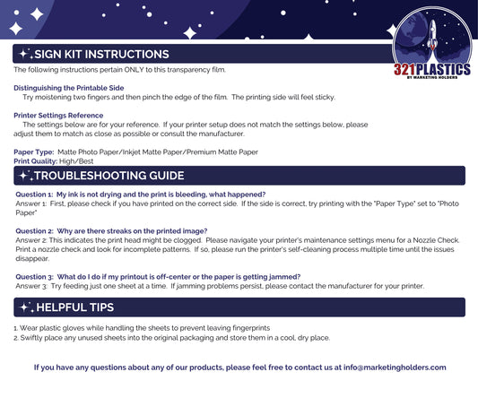 8" x 5" Wall Sign Holder Euro Style With Stainless Standoffs