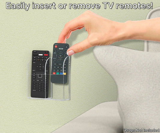 Remote Control Organizer Two Compartment Wall Mount Holder