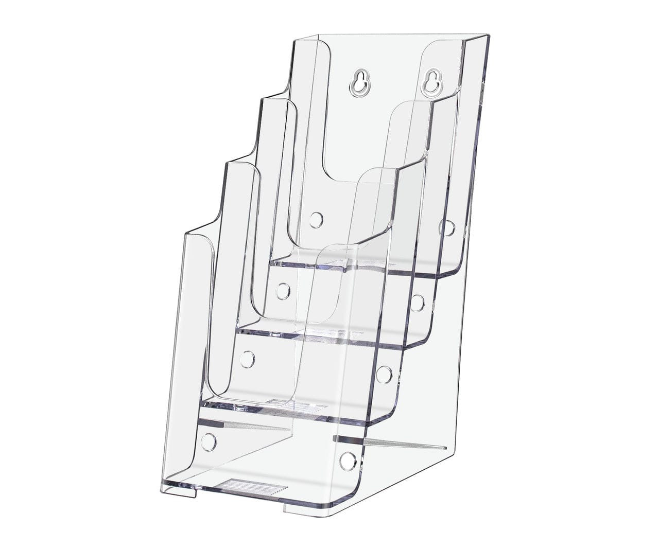 Four pocket Tiered Tri Fold Holder standard view