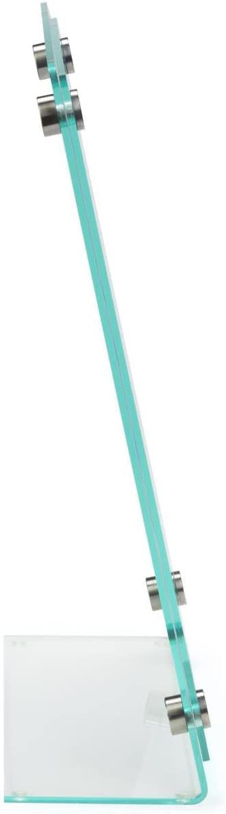 8.5"W x 11"H Table Frame Euro Style Slanted with Silver Standoffs