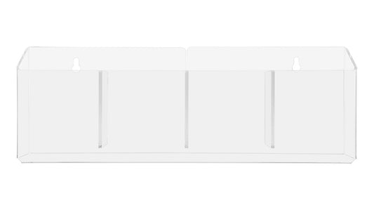 4"W Trifold Brochure 4 Pocket Countertop Display Reference Rack