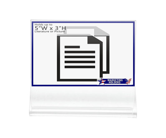 5"W x 3"H Sign Holder Double Sided Top Load Flyer Ad Frame