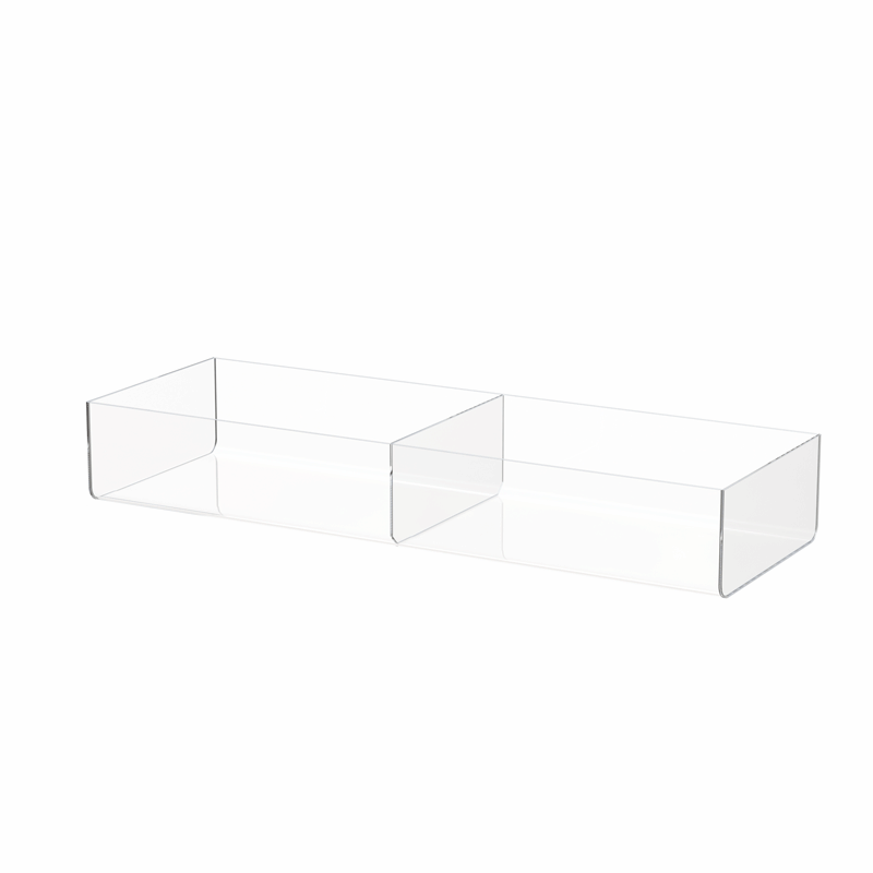 Clear Acrylic 16.75"W Multi Compartment Storage Tray