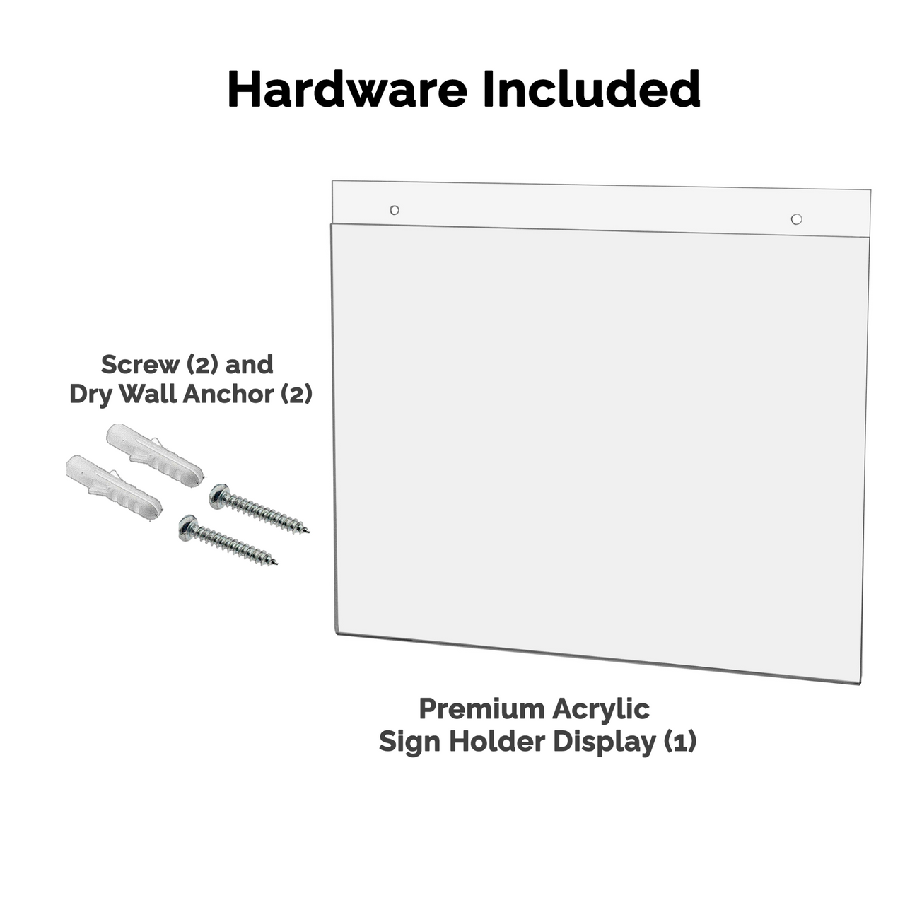 11"W x 8.5"H Wall Sign Holder with Hanging Hardware