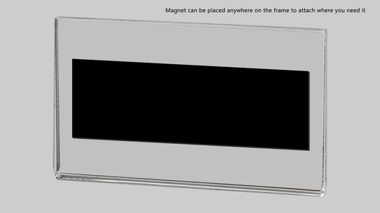 Magnetic Single Business Card Holder 3.5"W x 2"H Small Sign Holder