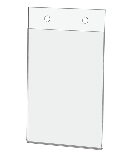 3.5"W x 5"H Small Sign Holder Vertical Ad Frame with Holes