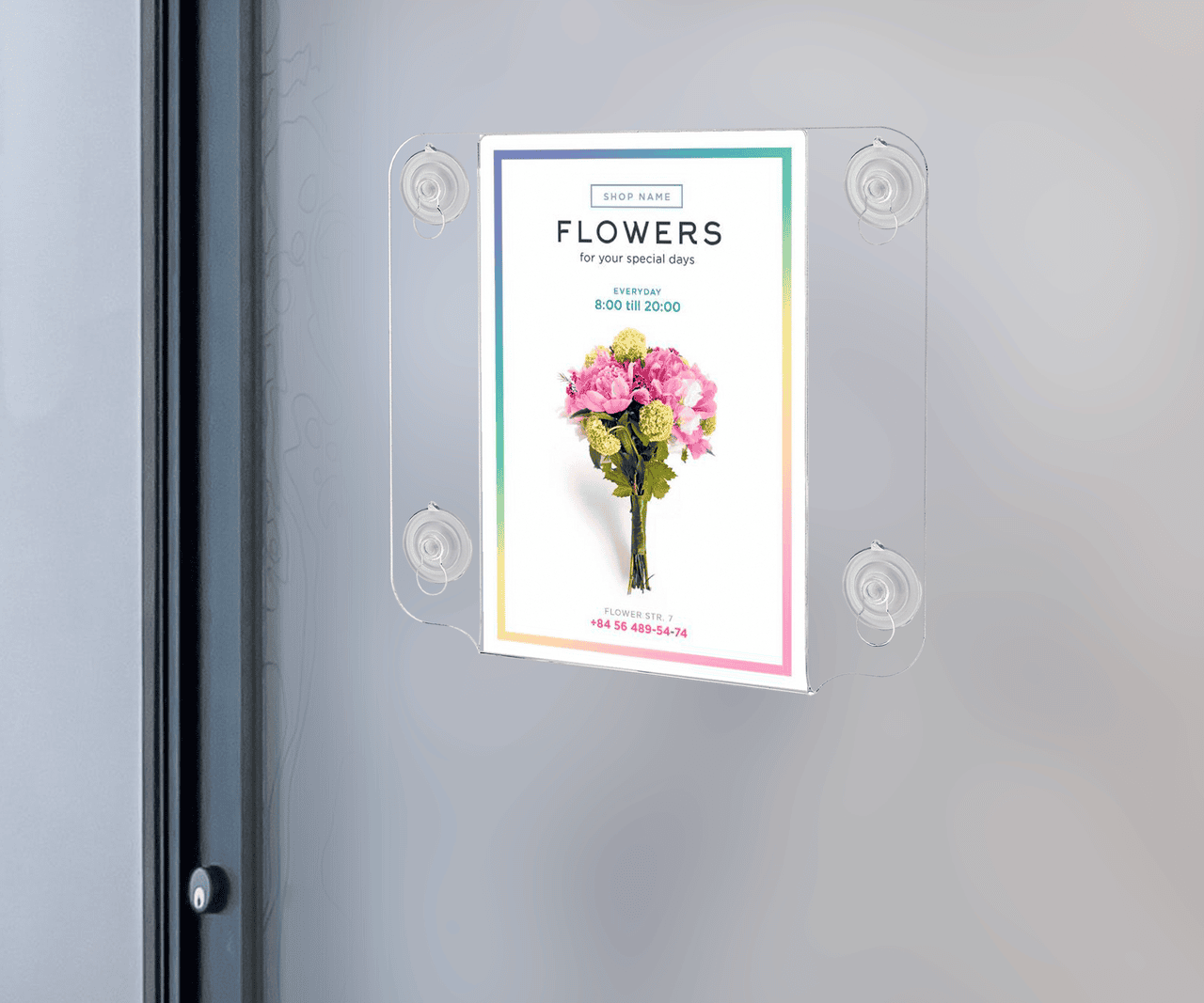 Window Mount Sign Holder