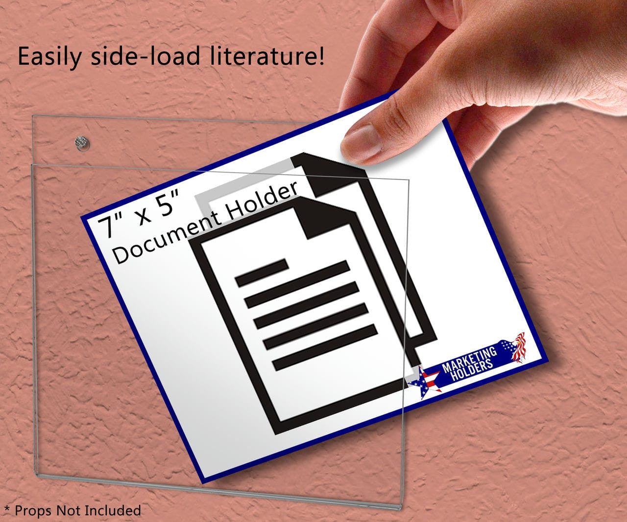 7"W x 5.5"H Wall Sign Holder with Hanging Hardware