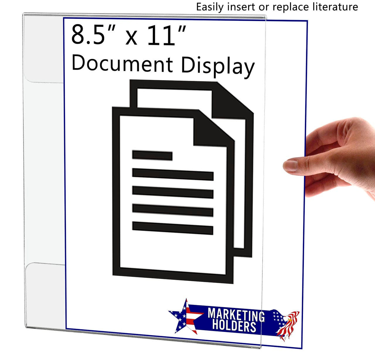 8.5"W x 11"H Wall Sign Sleeve with Double Sided Tape