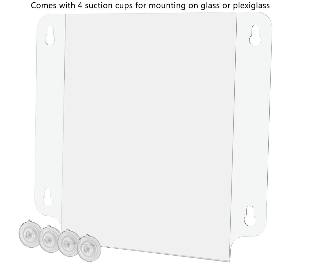 Sign Holder with Suction Cup with suction cups Eight and a Half Inches wide by Eleven Inches High