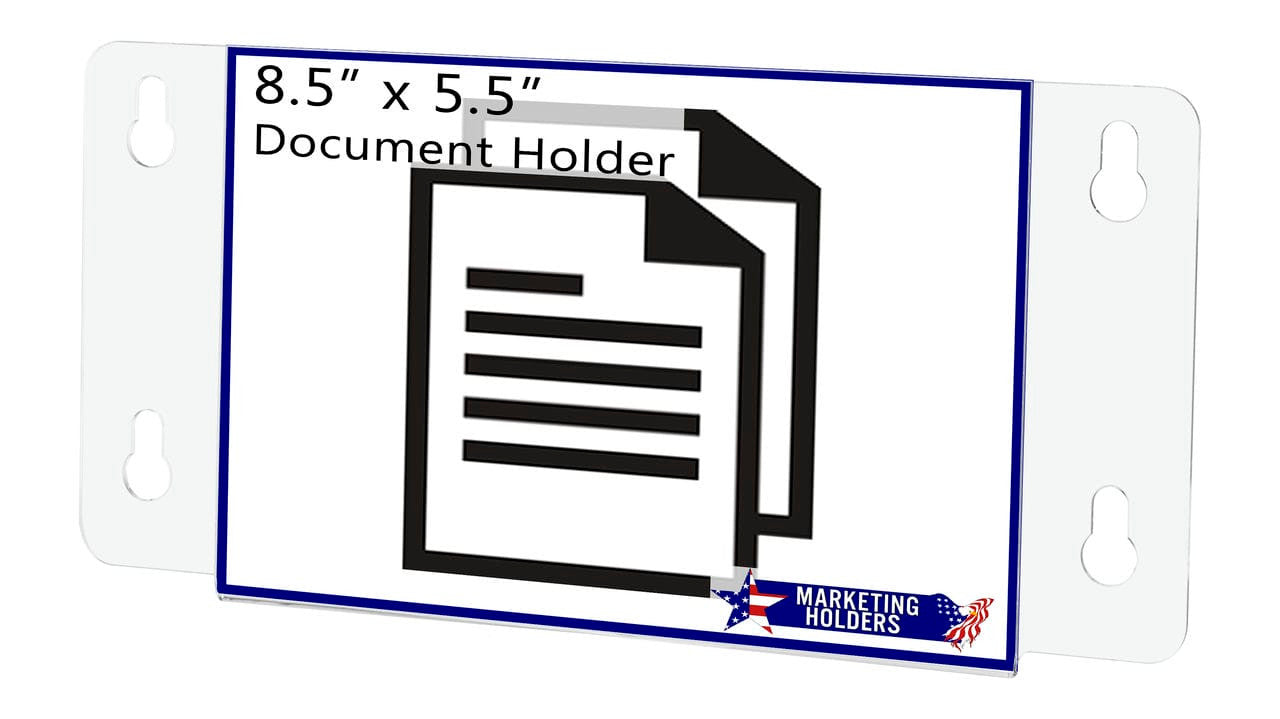 Sign Holder 8.5"W x 5.5"H Double Sided Display with Suction Cups