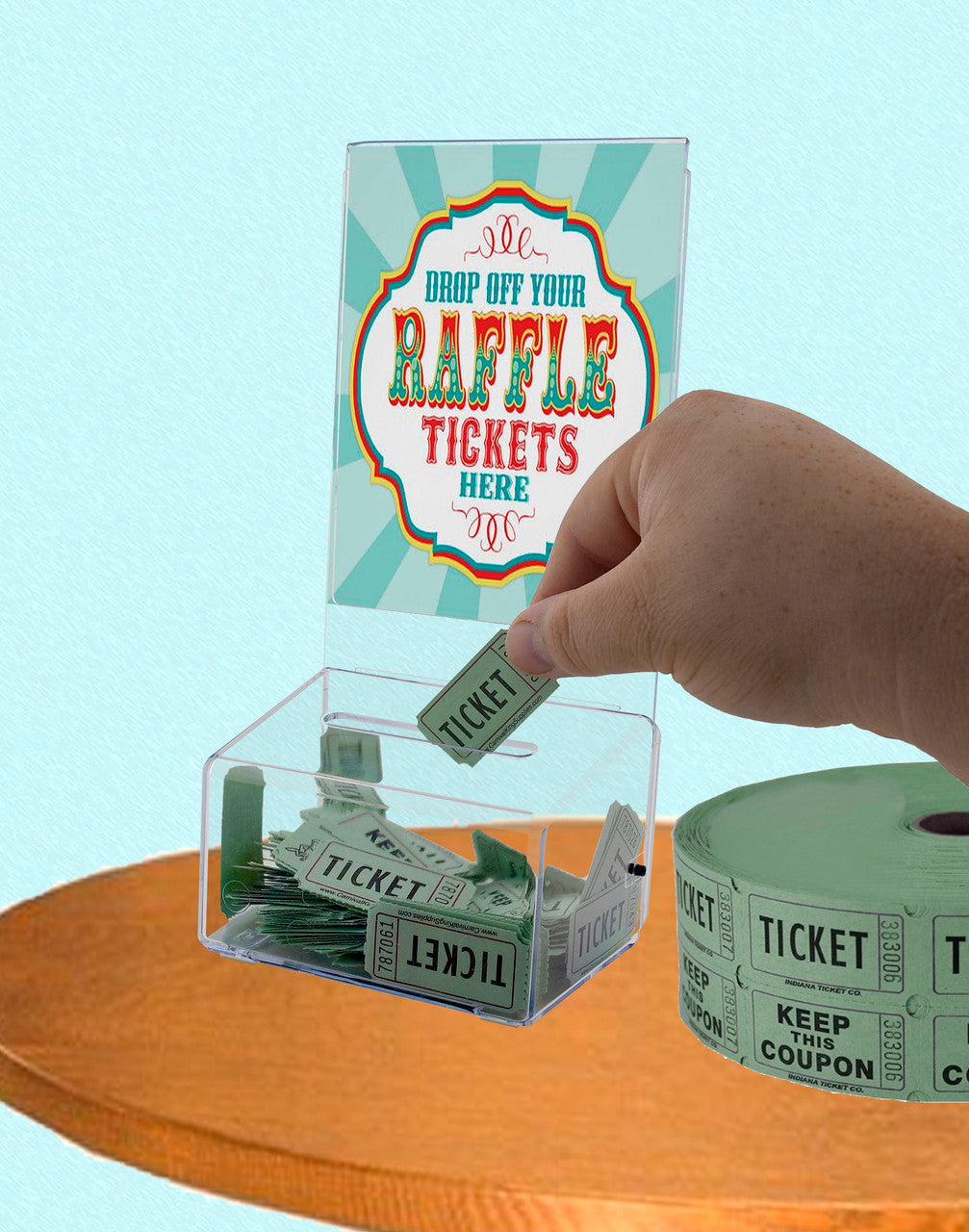 5"W Small Locking Ballot Box with 5" x 7" Sign Holder