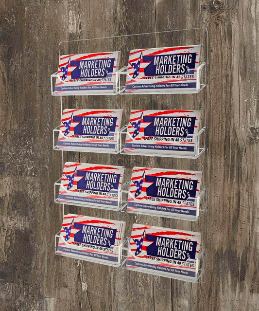 8 Pocket Wall Mount Business Card Holder