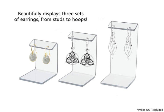 Earring Display Jewelry Holder Stands 3 Pieces Small Medium Large