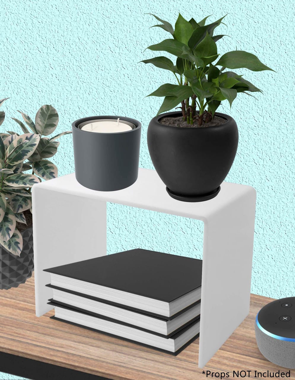 10.25" x 6" Riser Display Stand White Acrylic Showcase Platform