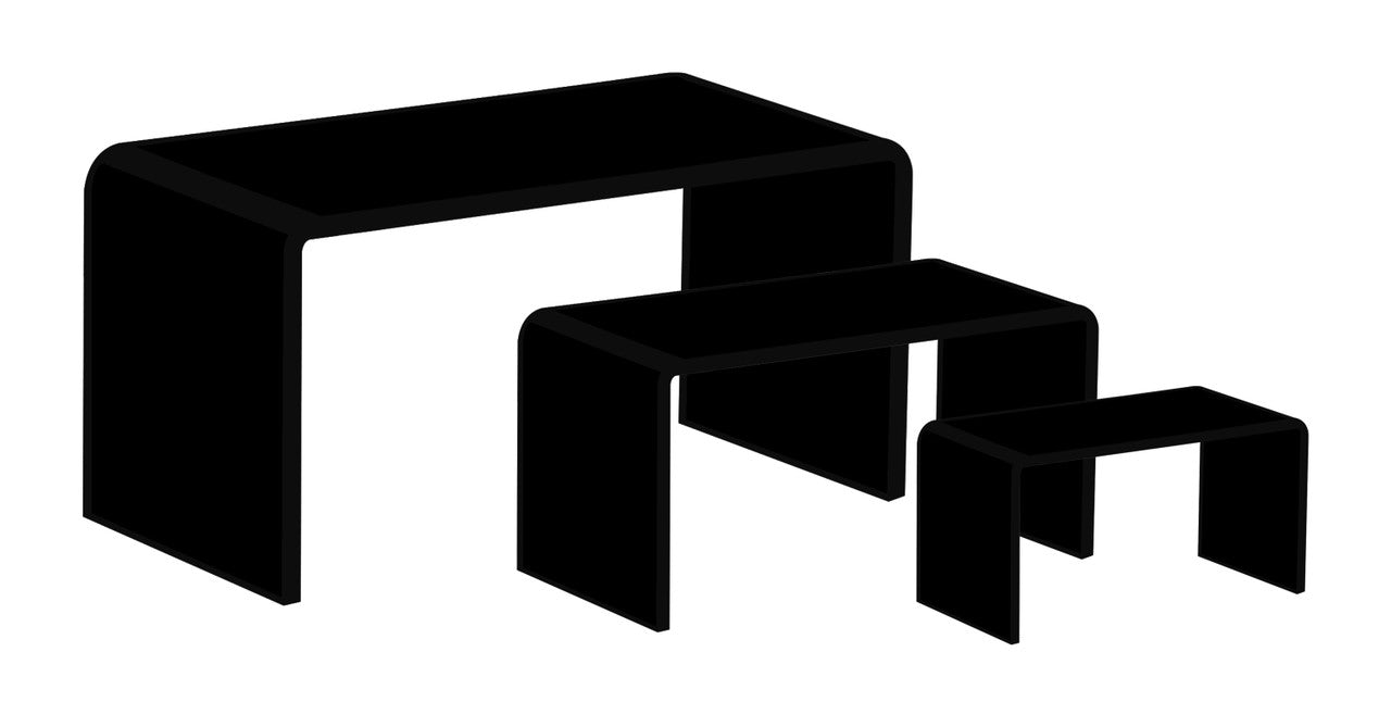 Black Long Riser Display Stand