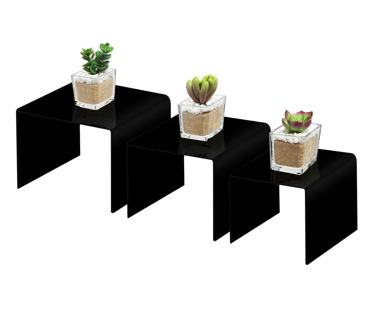 Great for displaying smaller potted plants