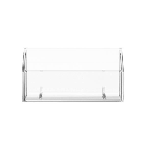 Business Card Holder Trough Style Clear Countertop Extra Capacity