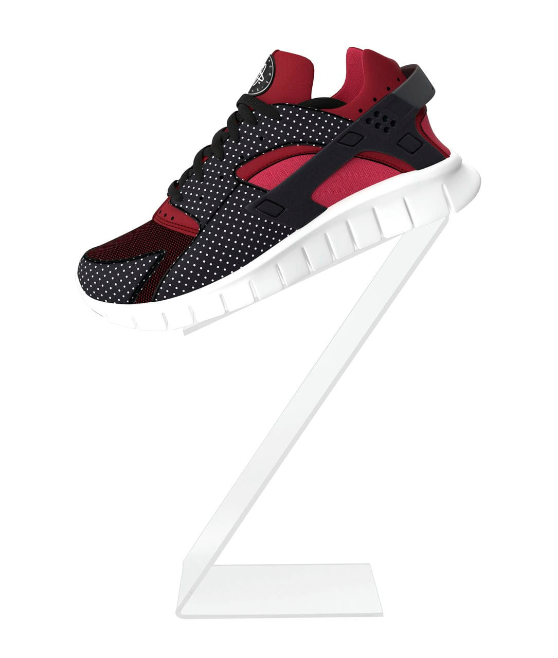 Acrylic Display Shoe Riser 10.5"H Z Shaped Footwear Stand