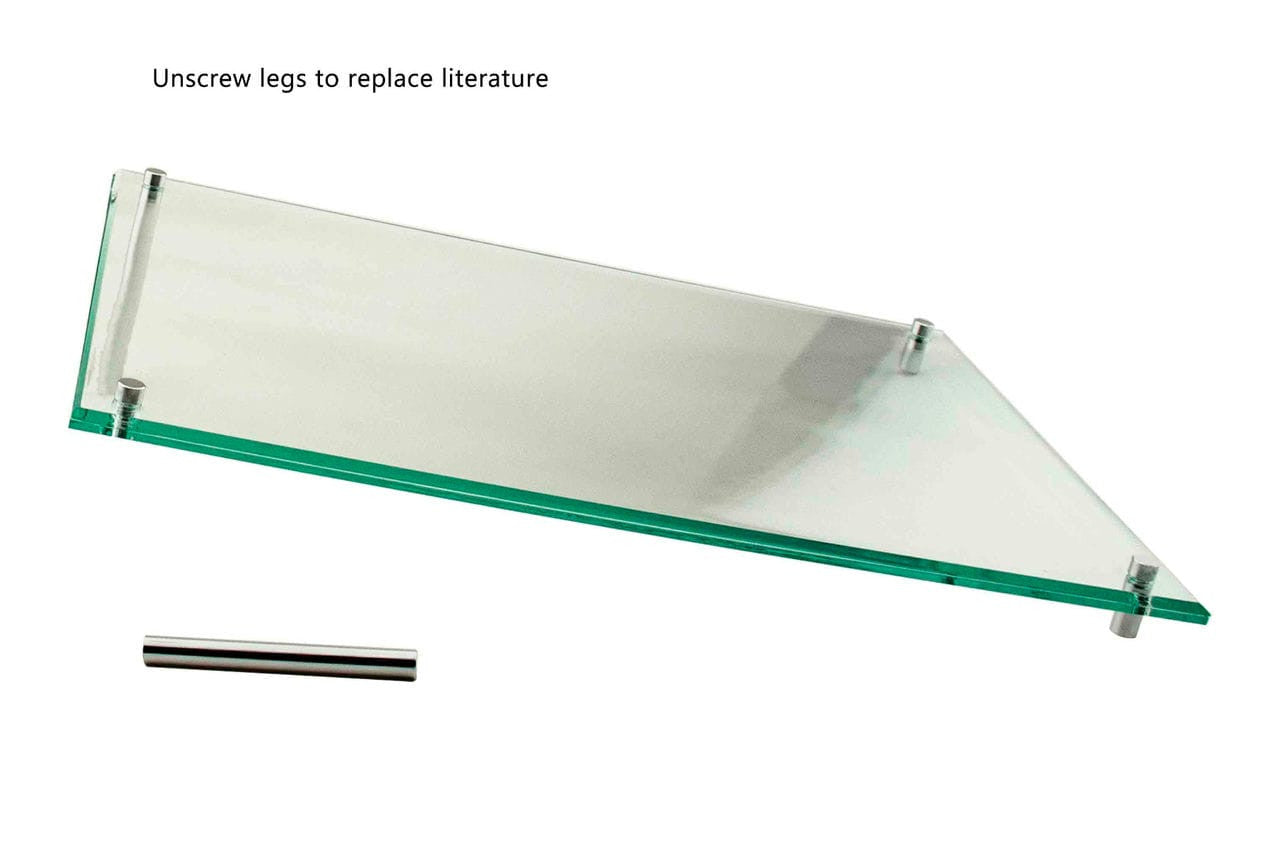 8.5"W x 11"H Euro Style Sign Holder Slant Back Green Edge Display