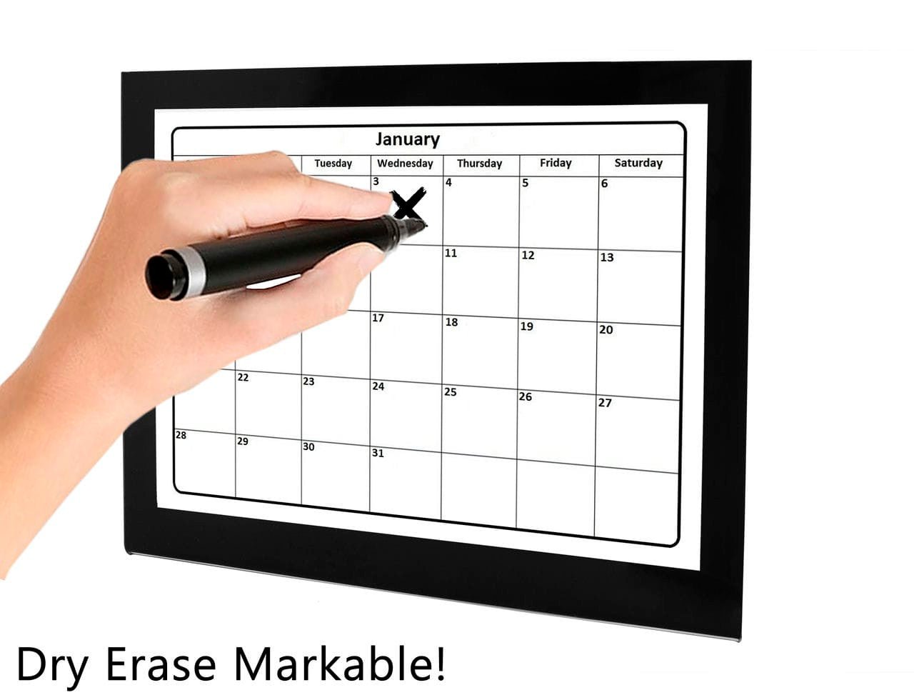 11"W x 8.5"H Photo Viewer Black Border Landscape Wall Mount Frame