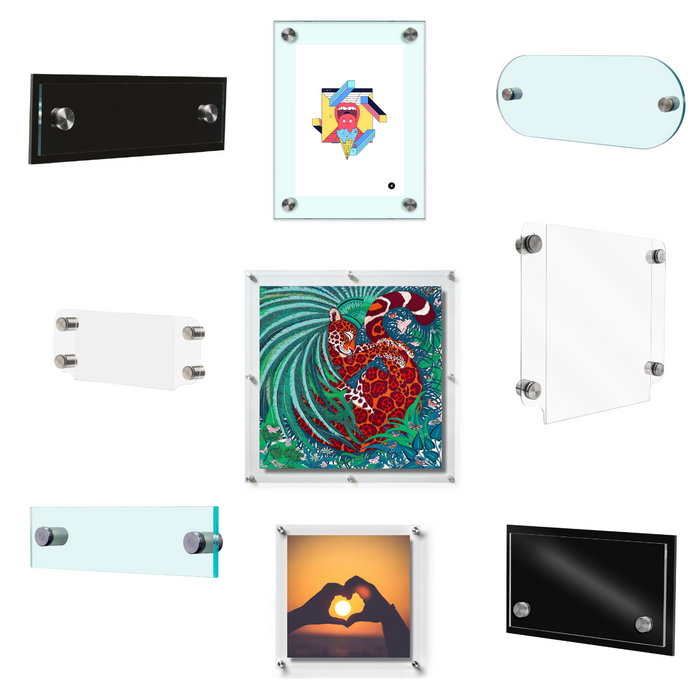 Floating Sign Holders with Standoffs